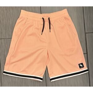 Abercrombie & Fitch Boys Peach Mesh Shorts Size 13/14 Activewear 9” Inseam